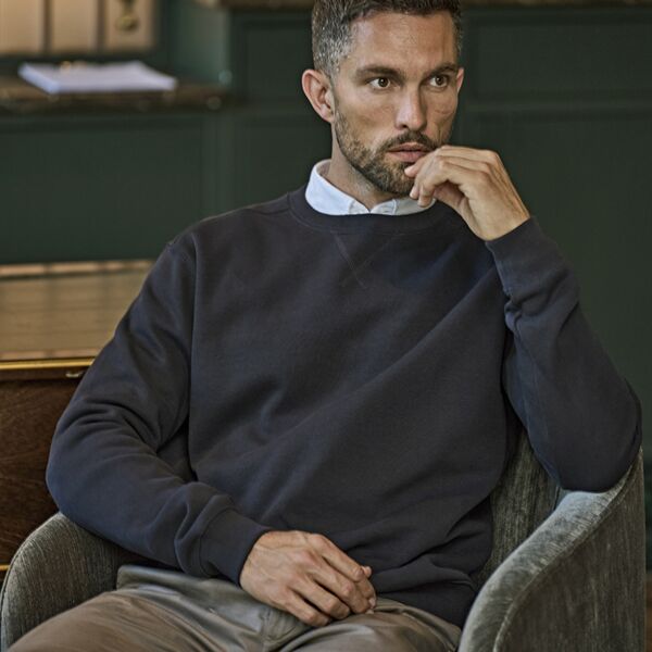 Tee Jays Ribbed Interlock Crew Neck Sweatshirt Thumbnail