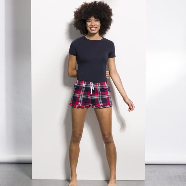 Women's tartan frill shorts Thumbnail